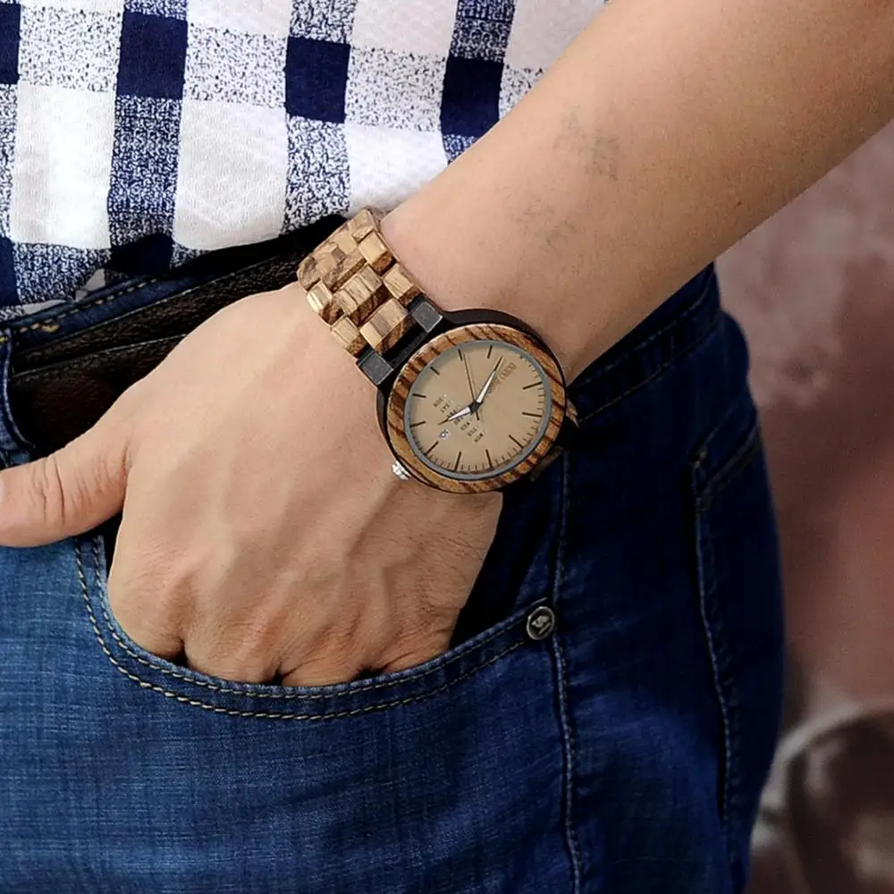BOBO BIRD 2020 Relogio Masculino деревянные часы для мужчин бизнес Авто Дата Неделя дисплей