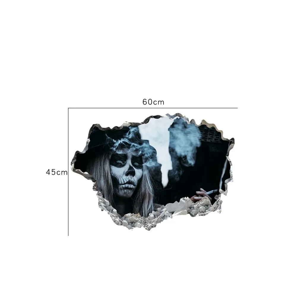 Декор для дома на Хэллоуин фестиваль 3d яркие наклейки с разбитыми отверстиями