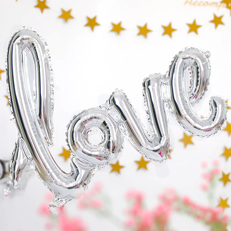 Любовь буквы фольги шар годовщина свадьбы розовое золото любовь воздушные шары