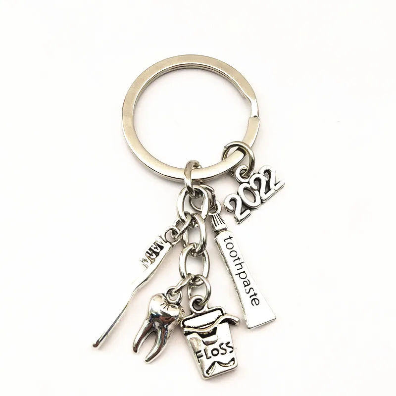 1 шт. зубная нить паста ключ держатель стоматологический гигиенист брелки