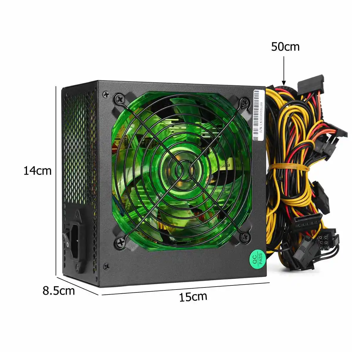 

MAX 800W PCI SATA 110V-230V ATX 12V Gaming PC Power Supply 24Pin/Molex/Sata 12CM LED Fan Computer Power Supply 80+ Gold