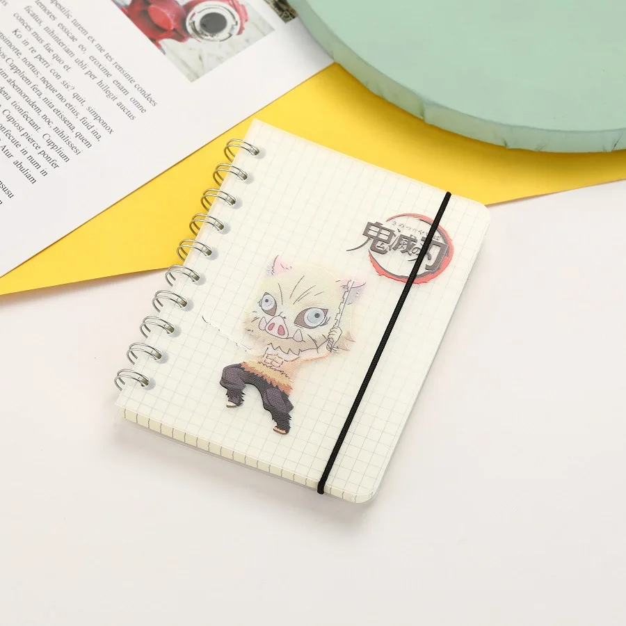 

Japan Demon Slayer coil notebook kamado tanjiro kamado nezuko Hashibira Inosuke Tomioka Giyuu Checkered Notepad periphery gift
