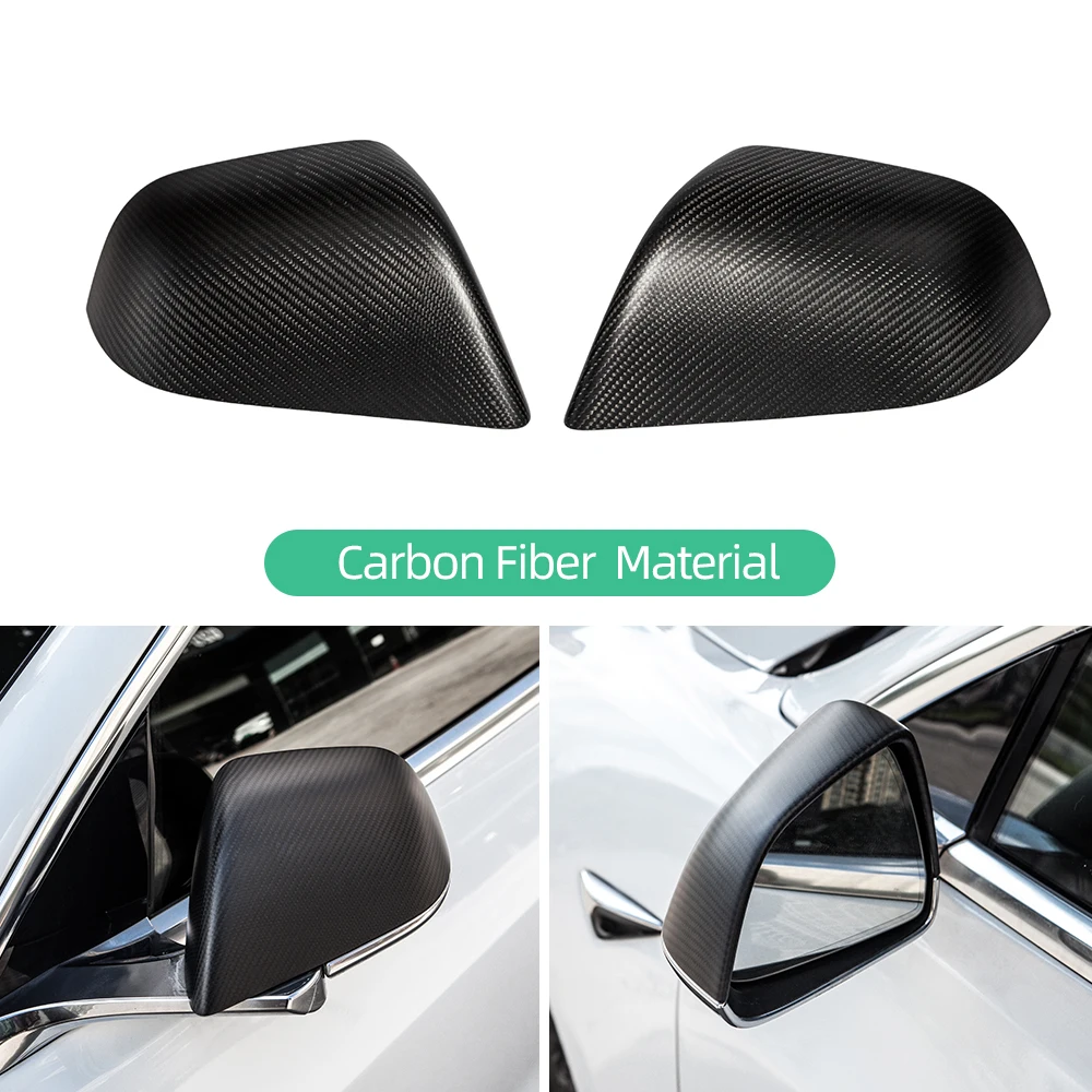 Чехол для автомобильного зеркала TEY 2 шт./компл. из углеродного волокна 2020 Tesla Model3