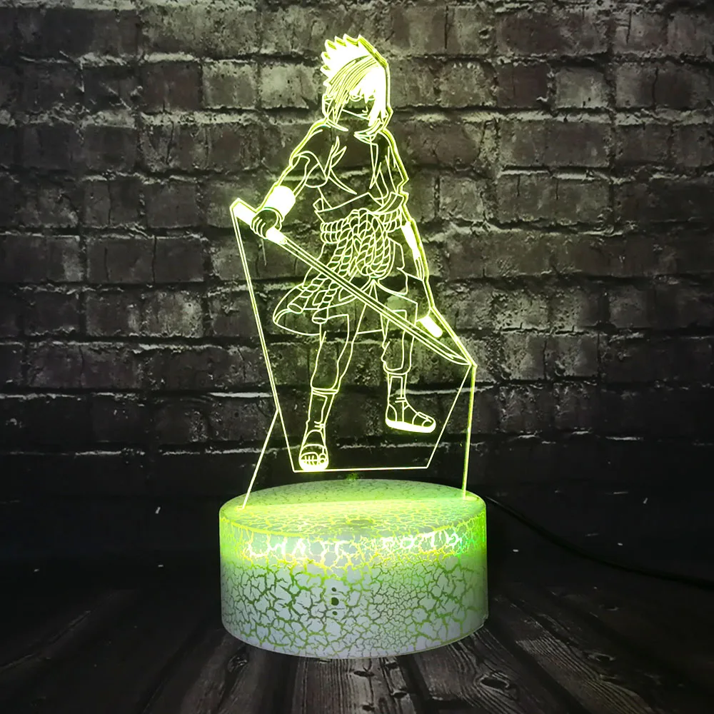 Япония Какаси Наруто 7 цветов сломай базу изменения 3D детская светодиодный