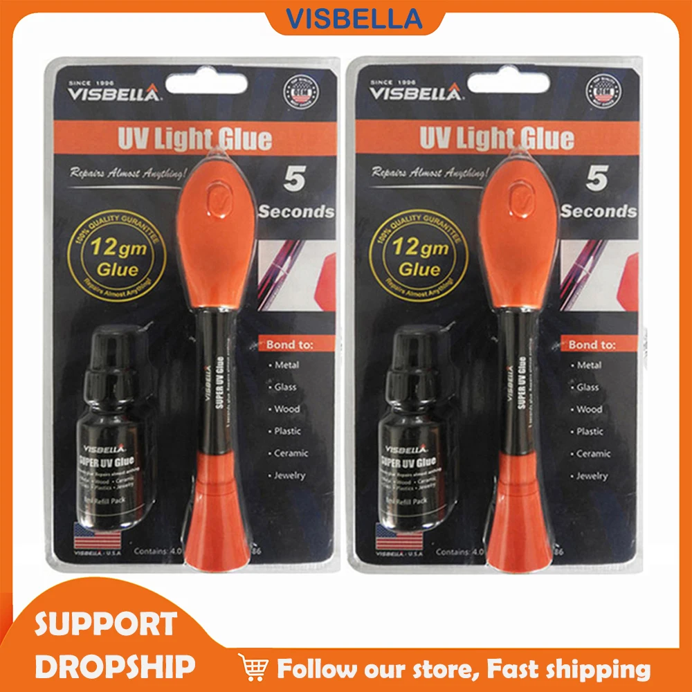 VISBELLA 2 шт. УФ светильник 5 секунд инструменты для ремонта жидкого клея супер