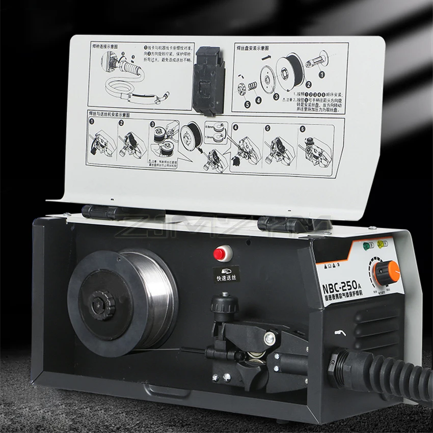 

NBC-250A Home Gas-free Welding Torch Carbon Dioxide Gas Shielded Welding Machine Sngle-use Integrated Welder 220V 5.5kw 0.5-5mm