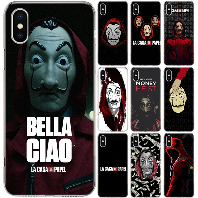 Испания ТВ деньги Heist House бумага для Apple iPhone 6 6s 7 8 Plus 11 Pro 10 X XS XR 6S 5 5S SE Max мягкий