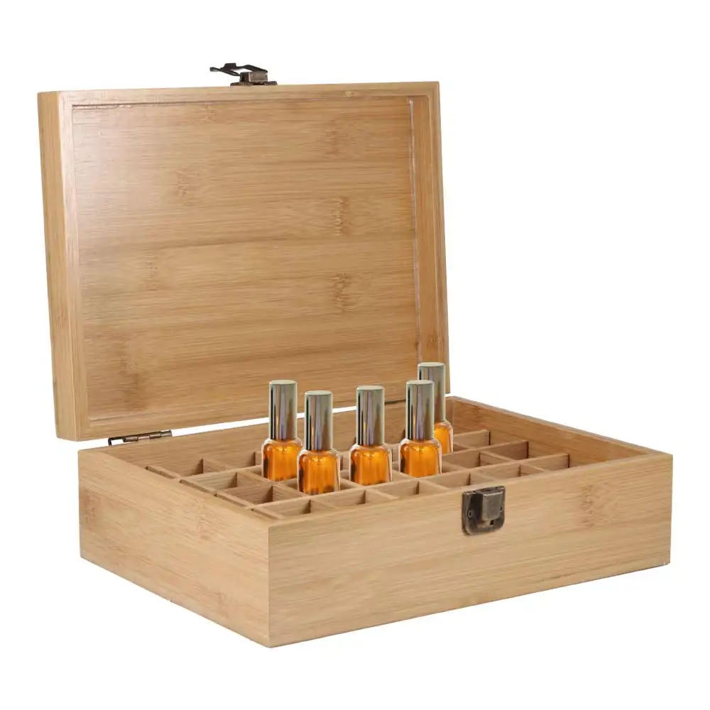 

Прочный деревянный ящик для хранения эфирных масел, отсек для хранения эфирное масло, дисплей для домашнего магазина