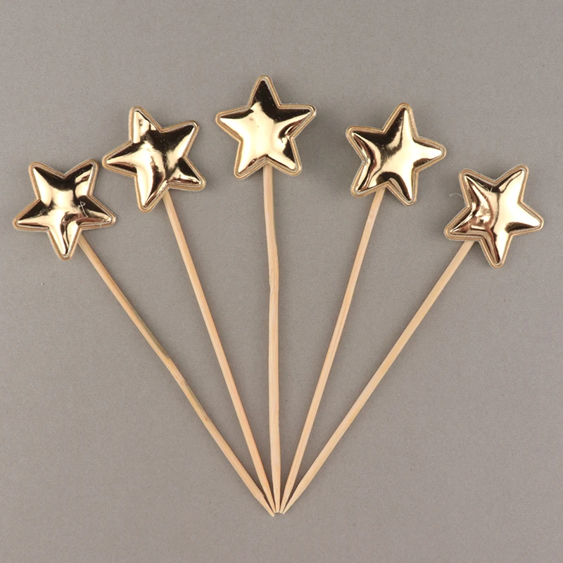 gold star 5pcs Cakelove 5 шт/лот Прекрасный Сердце Звезда Корона торт Топпер для с изображением пирожного на день рожденья Детские флажки для душа вечерние свадебные украшения - Цвет: gold star 5pcs