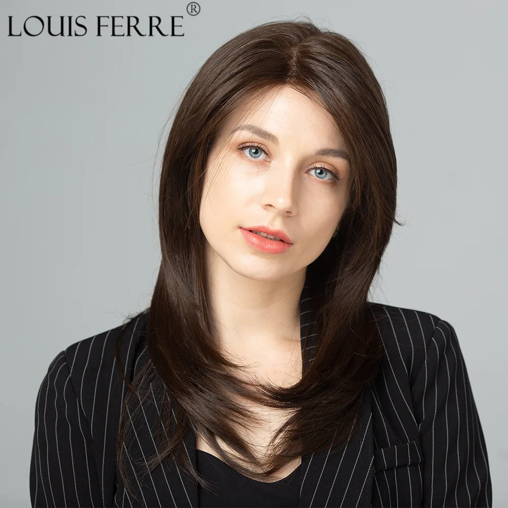 

Луис Ферре Синтетические волосы на кружеве ручной связанный парик для повседневной носки, так и для бледнокожих/черный Для женщин натураль...