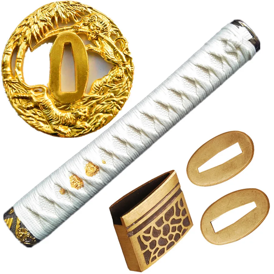 

Nice Sword Katana Handle Tsuka Tsuba Menuki Fuchi Kashira Habaki Seppa For Japanese Sword Samurai Katana