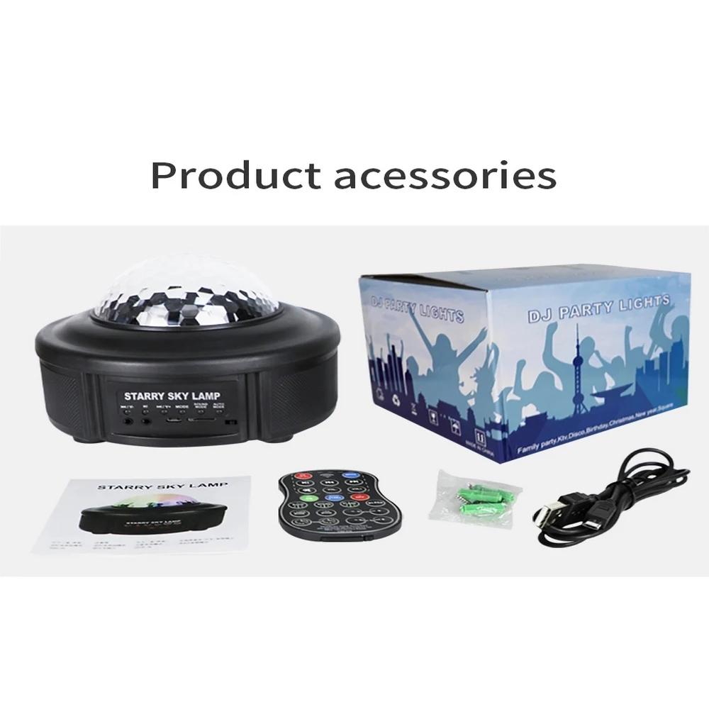 Проекция ночной лампы Романтический свет дистанционное управление Bluetooth tf карта