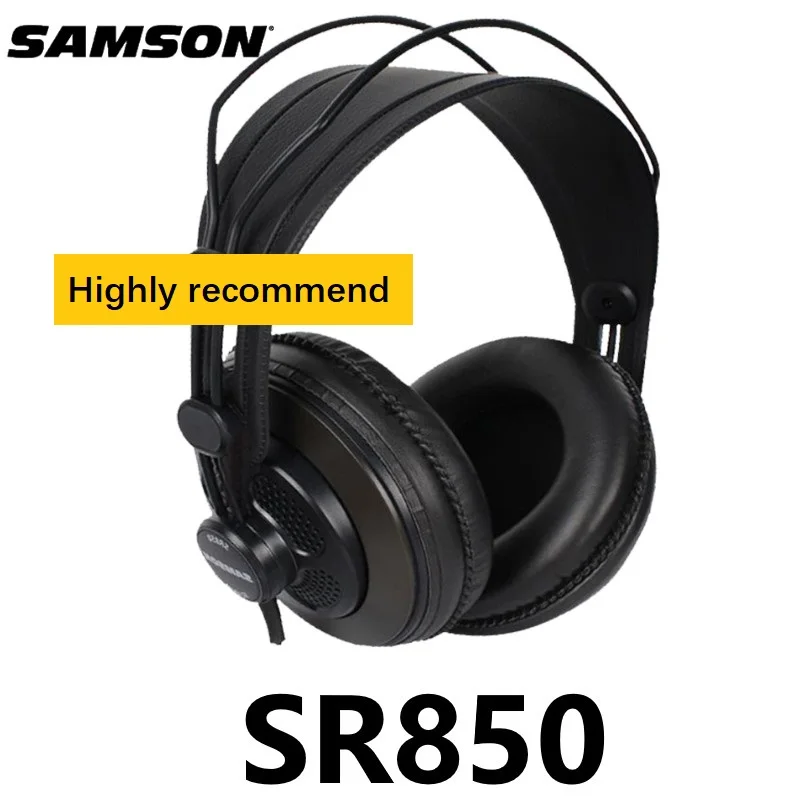 100% оригинальная гарнитура Samson SR850 HIFI для мониторинга Полуоткрытая задняя часть