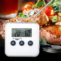 digital read meat thermometer kitchen cooking food thermometer bbq grill smoker oil fry candy thermometer w lcd screen