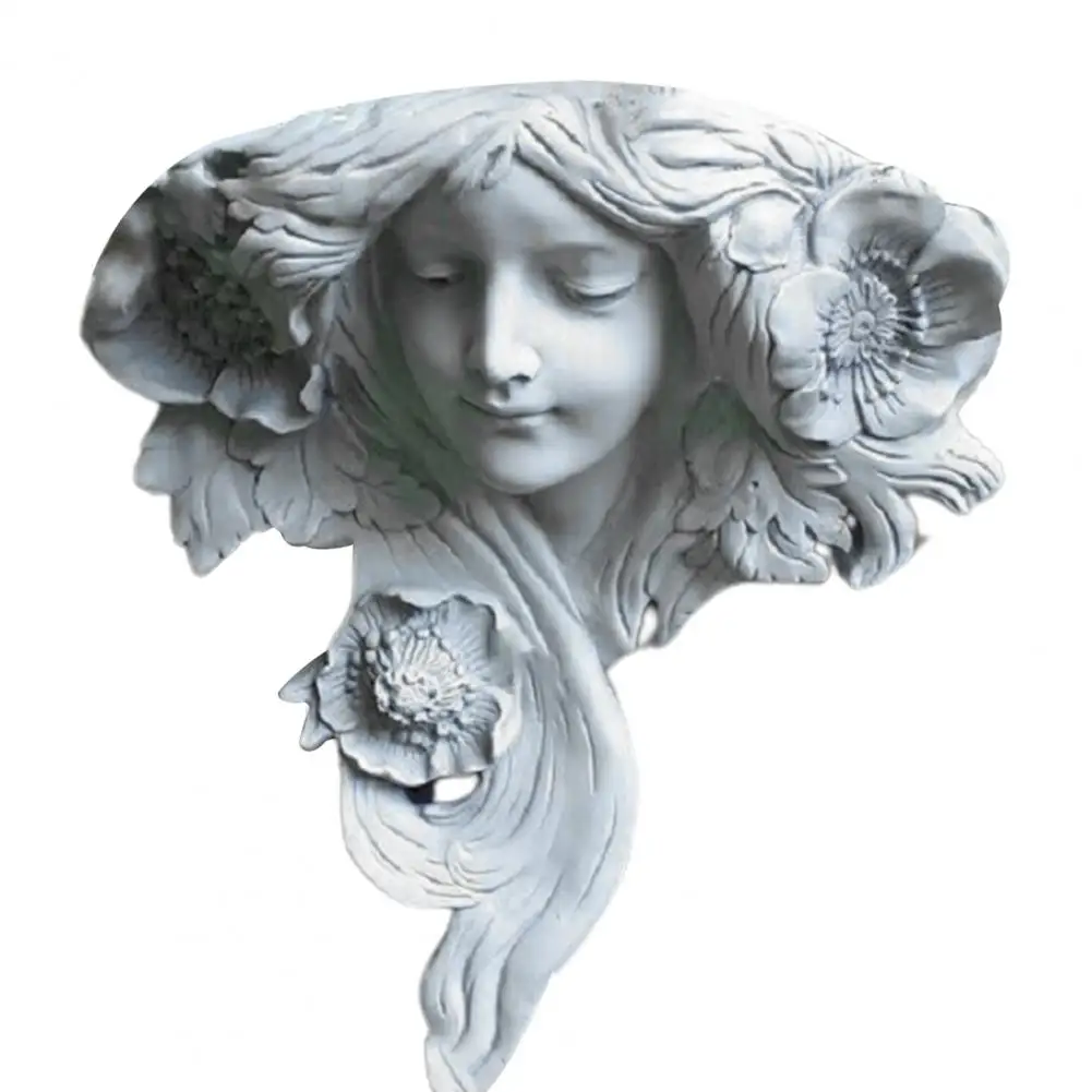 

1pcs French Mysterious Girl Wall Sculpture Flower Pot Delicate Lifelike Resin Figure Planter Plant Vase Sculpture Decor for Home