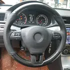 Чехол рулевого колеса автомобиля из натуральной кожи для Volkswagen VW Gol Tiguan Passat B7 Passat CC Touran Jetta Mk6
