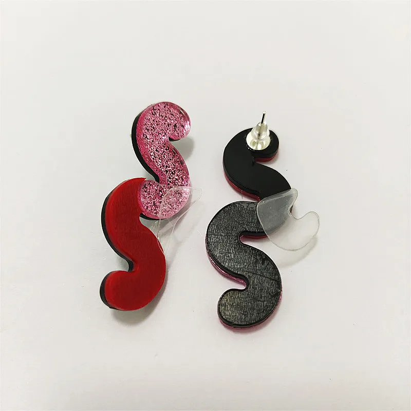 KUGUYS Мода ювелирные изделия ярко розовые блестящие серьги для женщин Pendientes