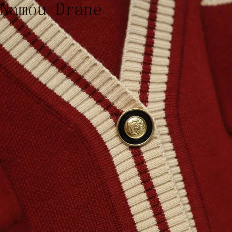 

2020 Autumn Open Stitch Sweater Pockets Shawl Warm Coat long sleeved Cardigan girl front Buttons Knitwear V neck Jackets