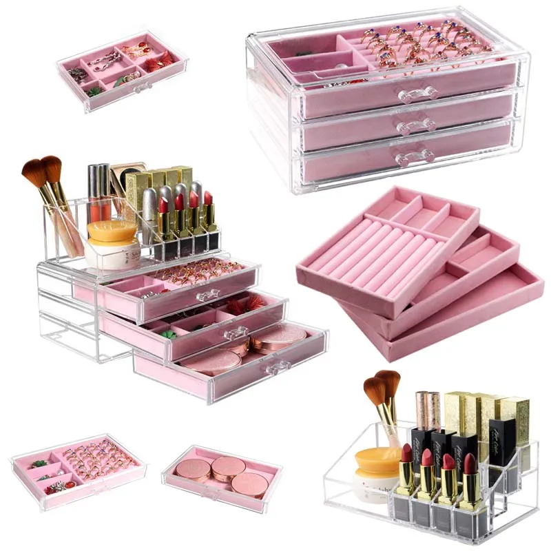 Многофункциональный акриловый Органайзер для макияжа офисные ящики хранения