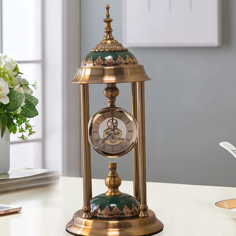 

Vintage Silent Retro Iron Table Clock Home Bedroom Living Room Office Decoration Creative Desk Clock Home Decoration Accessories