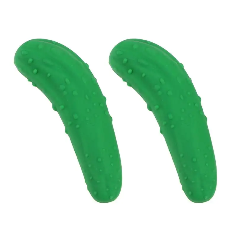 2 шт. Зеленые Силиконовые Многоразовые заглушки для бутылок Огуречная Форма