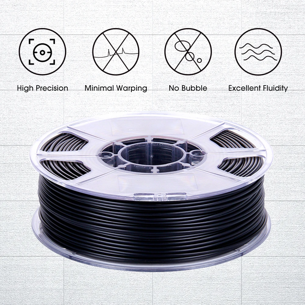 eSUN ABS Max Filament 1.75mm 3D Printer Filament Accuracy +/- 0.05mm 1KG (2.2 LBS) Spool 3D Printing Materials for 3D Printers