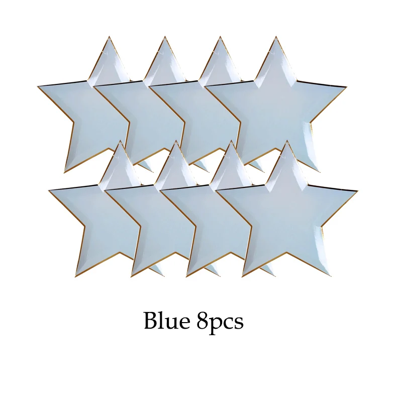 Золотистая синяя одноразовая посуда для вечеринки бумажные салфетки детского