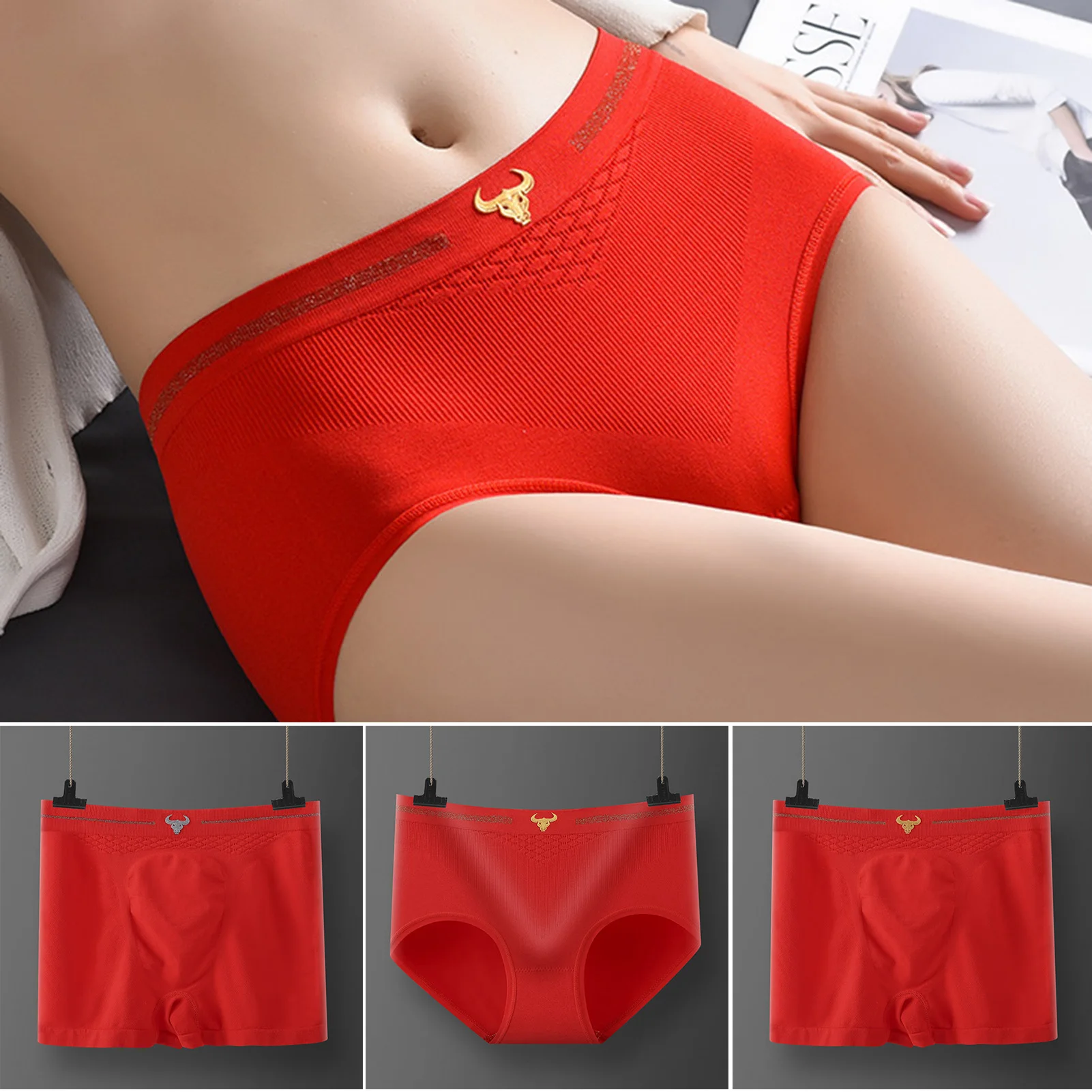

2021 женские/мужские красные трусы, женское нижнее белье, дышащие мужские трусы Для девушек, женское нижнее белье, Трусики Для Женщин, нижнее б...