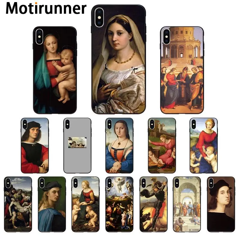 Motirunner Raffaello Sanzio художественная роспись ТПУ Мягкий силиконовый чехол для телефона