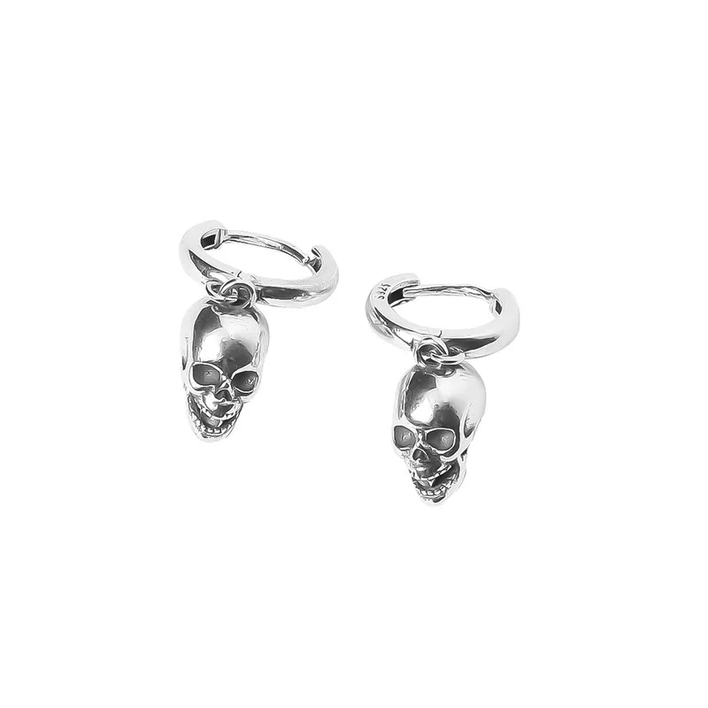 QMCOCO панк Хэллоуин Скелеты Череп серьги для мужчин женщин серебряные ювелирные