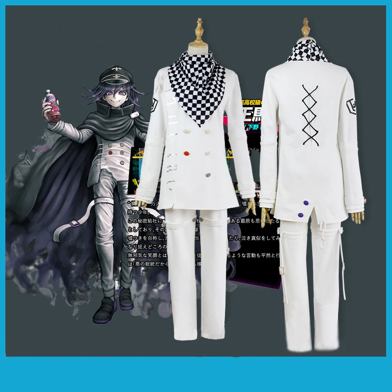 

2020 Danganronpa V3 Ouma kokichi Cosplay Costume Japanese Game School Uniform Suit Outfit Clothes shoes Halloween Carnival Props