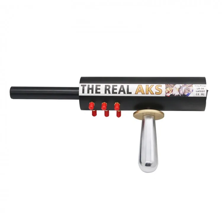 

Black The Real AKS Long Range Gold Detector 6 Antennas Plastic Case for Silver Gem Diamond + Filter