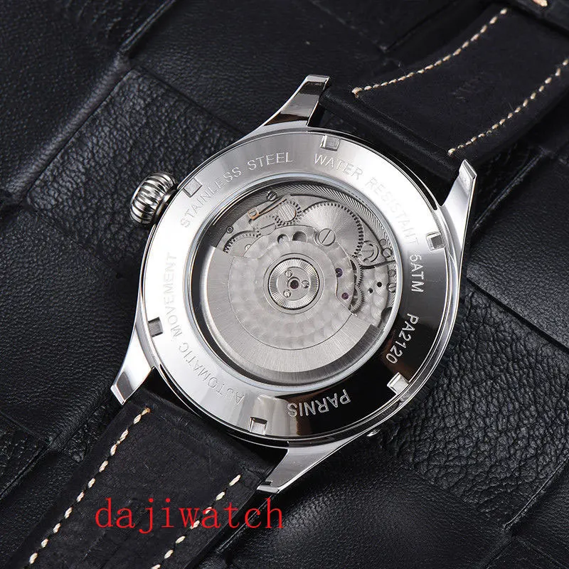 Часы наручные Parnis Мужские автоматические механические водонепроницаемые с