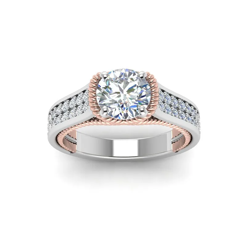 Модное кольцо Mostyle, стиль, с подушками 4ct 5A, циркон, камень, серебряный цвет, обручальное кольцо для женщин