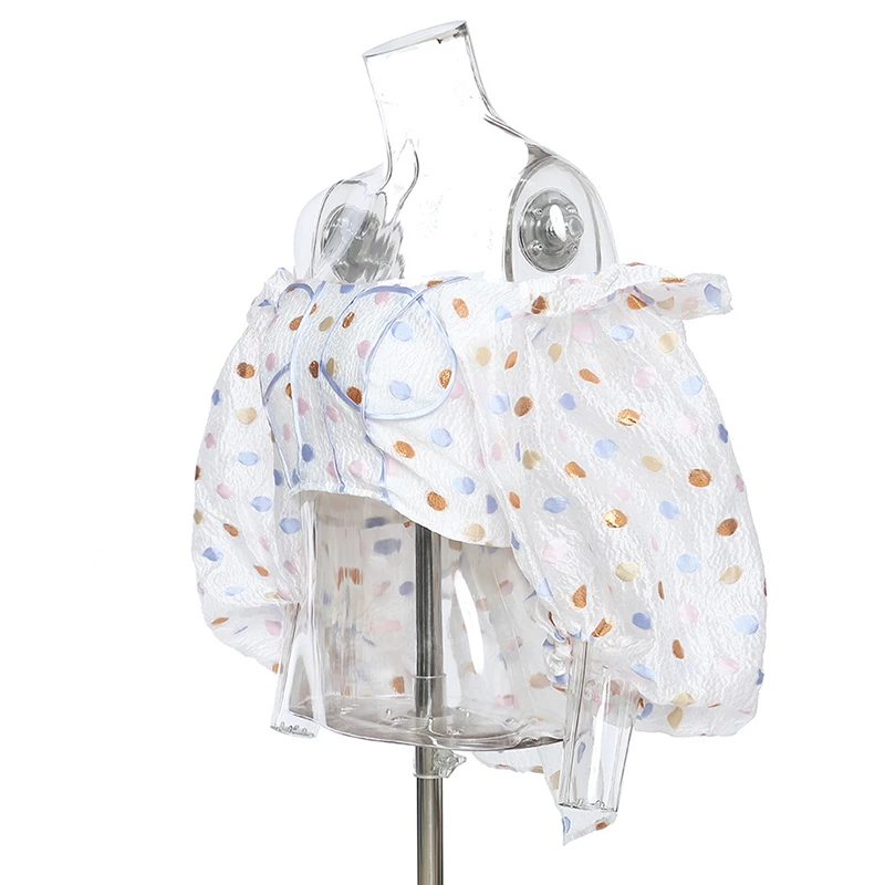 Женская винтажная блузка TWOTWINSTYLE с блестками воротником-лодочкой и рукавом три