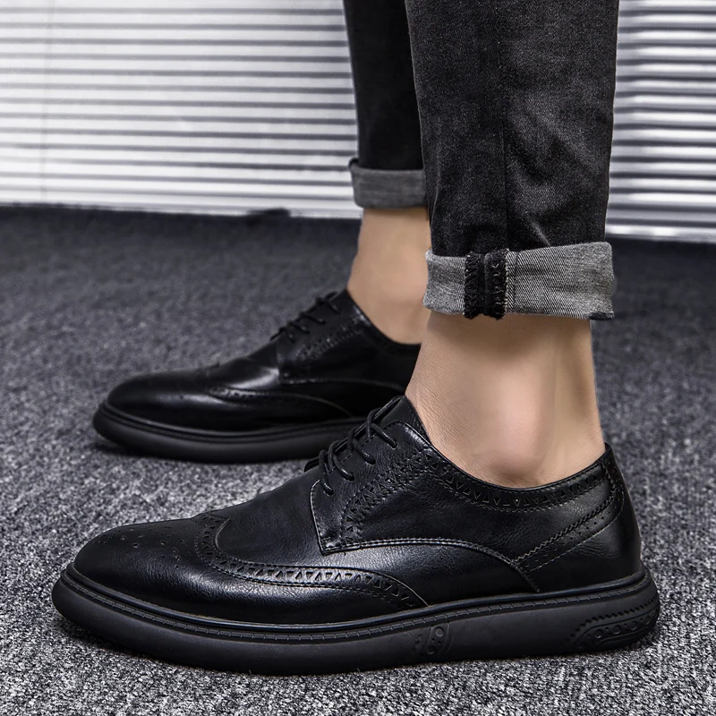 

Sapatos Casual Casual Shoes Men Black Zapatos Casuales Para Hombre Leather Man Fashion For Mens Causal Hot Sale