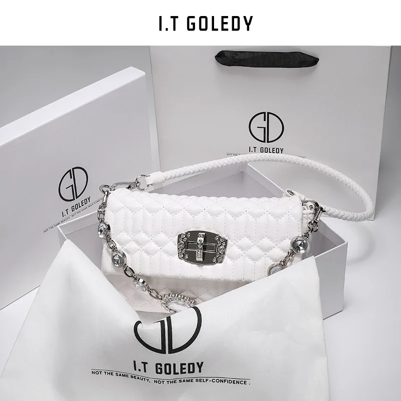 

Rhinestone Fashion Women's Handbag 2020 New Autumn/winter Fashion Armpit Bag One-shoulder Cross-slung Chain Bag