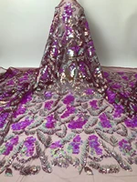 classic embroidery sequins latest african tulle fabric heavier bead tube sequin lace for wedding party dress nn543 k