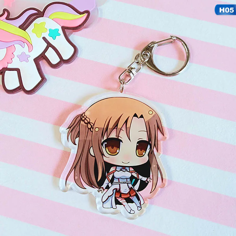 Sword Art Online SAO Yuuki Asuna акриловый брелок для ключей