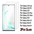 Стекло для Samsung Galaxy Note 20, 10 Plus, Note 10, защитный чехол для Samsung Galaxy S20 FE, S10 Lite, S21 Plus, Ultra, стекло