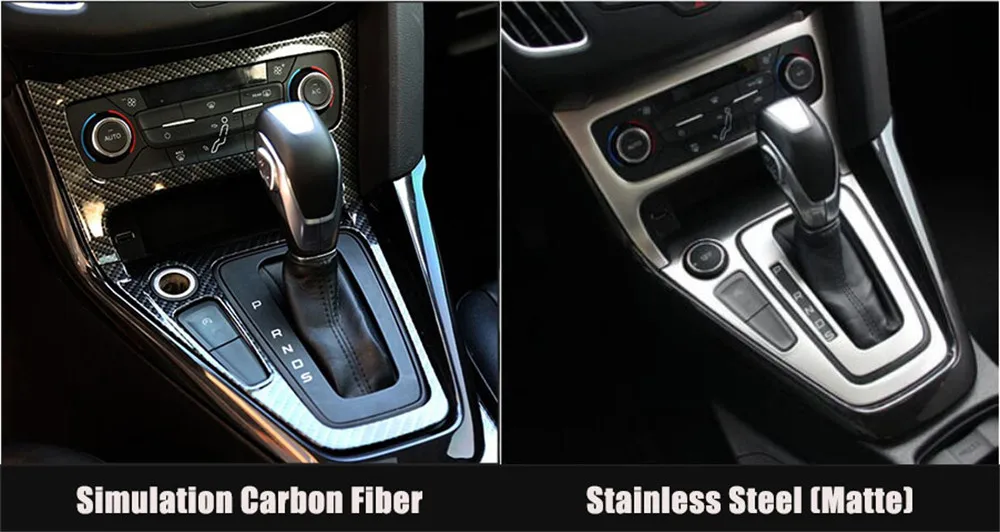 Car Styling Accessories Gear Panel Water Cup Holder Trim Decorative Sticker For Ford Focus 3 mk3 Sedan Hatchback