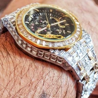 top hollow mechanical man wristwatch square diamond iced out watches gentleman luxury business high end mechanical men aaa watch