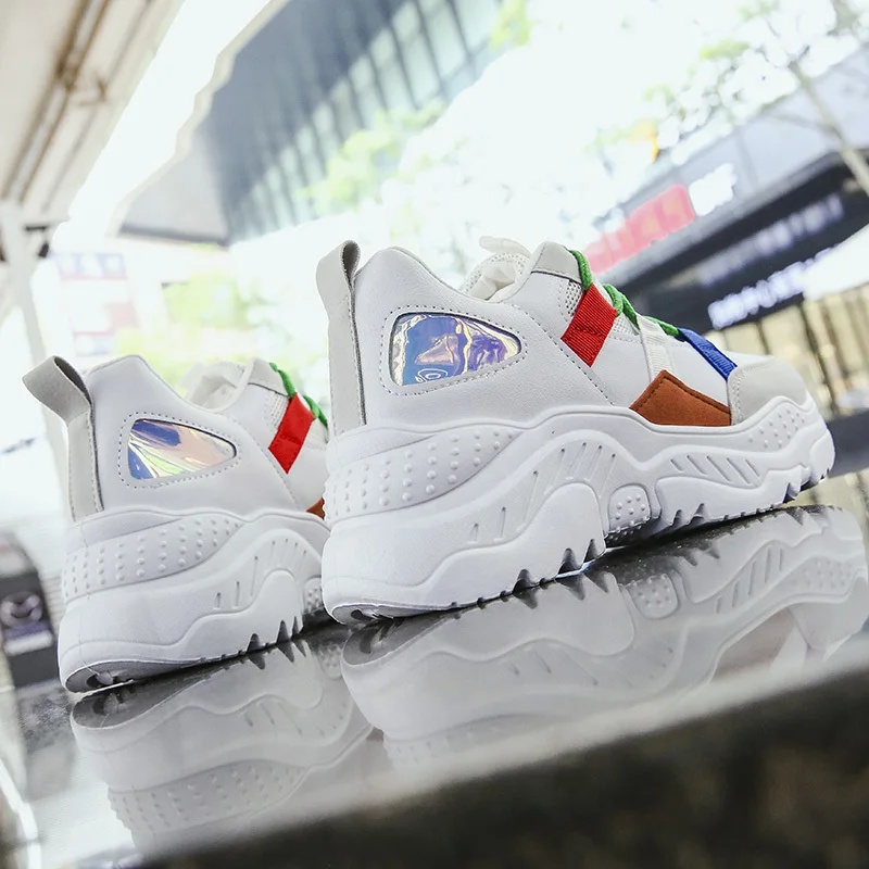 HILYAA/Новинка женские кроссовки на плоской платформе дышащая женская повседневная