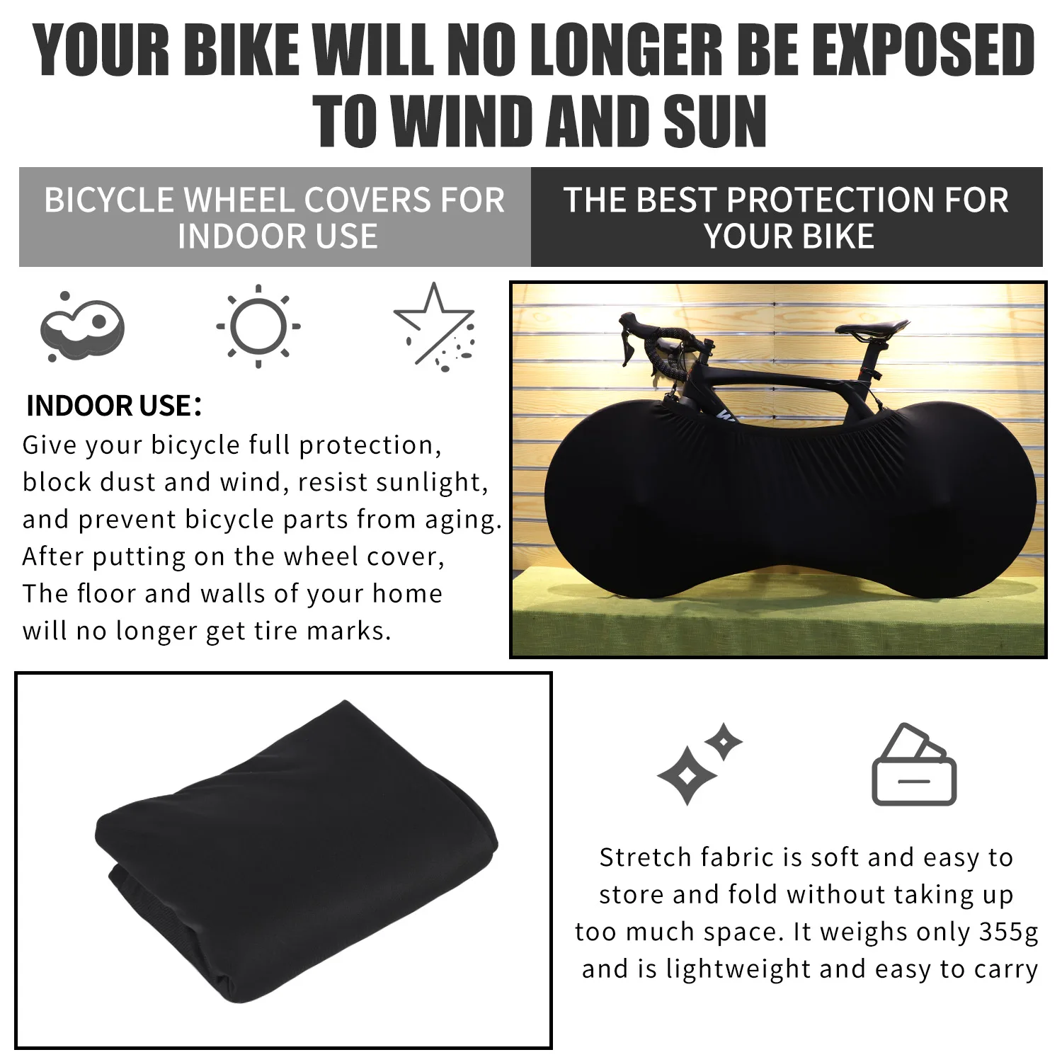 

WEST BIKING Bicycle Protector Cover MTB Road Bike Full Cover Dust-proof Scratch-proof Frame Wheels Protective Gear Storage Bag
