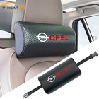 Автомобильная подушка для шеи для автомобилей OPEL, подушка для поддержки подголовника автомобиля из углеродного волокна, универсальные съемные автомобильные аксессуары