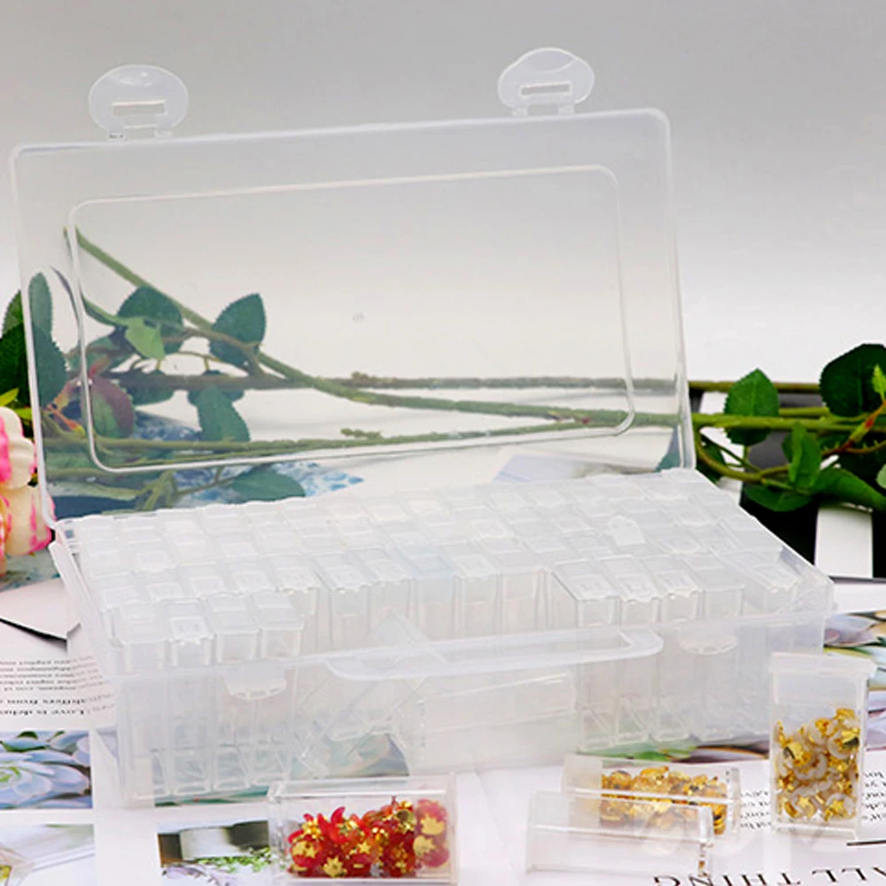 64 слота инструменты для вышивки картин со стразами организации ящики хранения