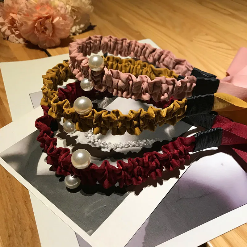 Женская атласная повязка для волос модная повседневная на голову с бантом и