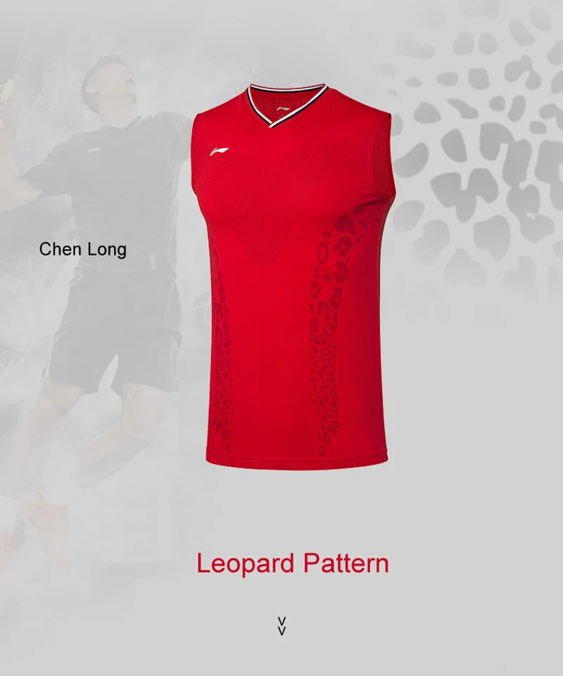 Li-Ning мужской костюм для соревнований по бадминтону футболки без рукавов на сухой дышащей подкладке спортивные майки AVSP473 MBJ127