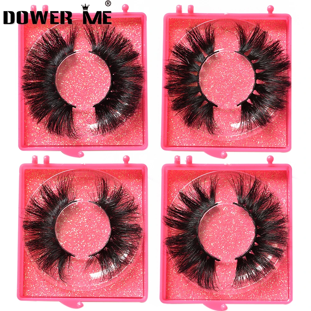 

1Pair 25mm Mink Eyelashes Long Reusable Fluffy 3D Mink Lashes Box Package Wholesale Dramatic False Eyelashes Vendors Makeup