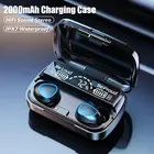 Беспроводные наушники TWS с зарядным футляром, 2000 мАч, спортивные водонепроницаемые стереонаушники для Bluetooth наушники с микрофоном для телефона